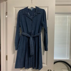 Draper James chambray shirt dress 6